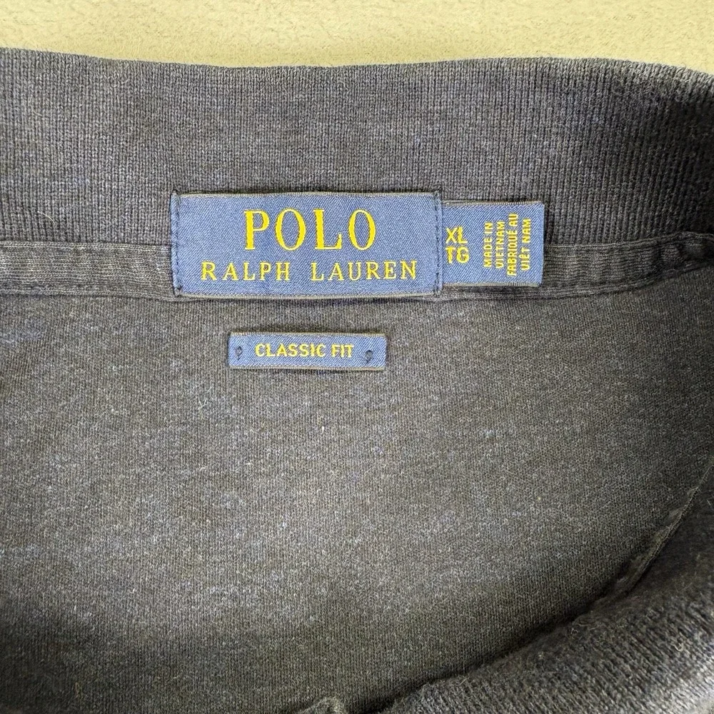 Polo Ralph Lauren Polo Shirt Mens XL Navy Classic Fit Flesh Pony Logo Cotton